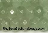 CRB5816 15 inches 4*6mm, 5*8mm, 6*10mm faceted rondelle green aventurine jade beads