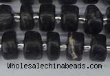 CRB631 15.5 inches 5*8mm tyre charoite gemstone beads