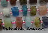 CRB671 15.5 inches 5*8mm tyre mixed gemstone beads wholesale