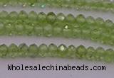 CRB703 15.5 inches 2*3mm faceted rondelle peridot gemstone beads