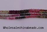 CRB717 15.5 inches 3*5mm faceted rondelle tourmaline beads