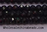 CRB721 15.5 inches 3*4mm faceted rondelle black tourmaline beads