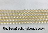 CRBS06 15 inches 6mm round citrine gemstone beads wholesale
