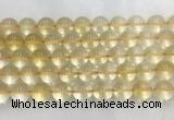 CRBS11 15 inches 16mm round citrine gemstone beads wholesale