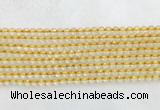 CRBS15 15 inches 4mm faceted round citrine beads wholesale