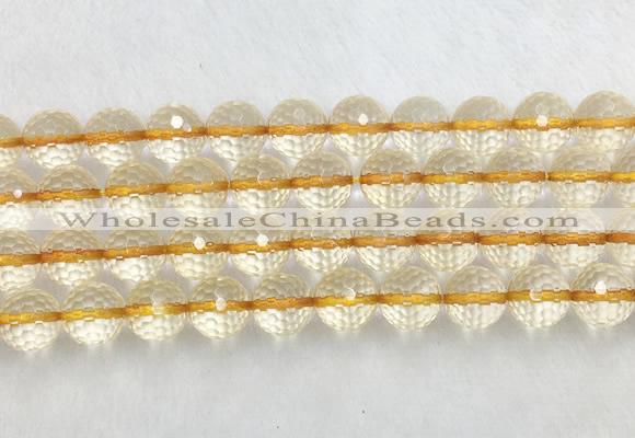 CRBS20 15 inches 14mm faceted round citrine beads wholesale