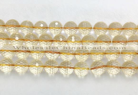 CRBS21 15 inches 16mm faceted round citrine beads wholesale