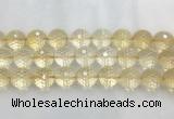CRBS22 15 inches 18mm faceted round citrine beads wholesale