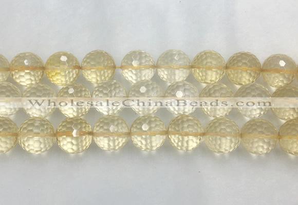 CRBS22 15 inches 18mm faceted round citrine beads wholesale