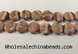 CRC1072 15.5 inches 25mm flat round rhodochrosite beads