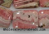 CRC111 15.5 inches 22*30mm rectangle natural argentina rhodochrosite beads