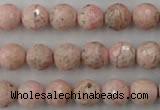 CRC454 15.5 inches 12mm faceted round Argentina rhodochrosite beads