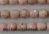 CRC456 15.5 inches 16mm faceted round Argentina rhodochrosite beads
