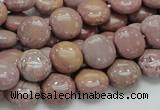 CRC72 15.5 inches 12mm flat round rhodochrosite gemstone beads