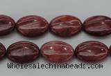 CRC831 15.5 inches 10*14mm oval Brazilian rhodochrosite beads