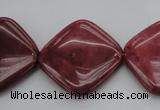 CRC842 15.5 inches 25*25mm diamond Brazilian rhodochrosite beads