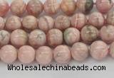 CRC921 15.5 inches 6mm round natural rhodochrosite beads