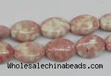CRF263 15.5 inches 10*14mm oval dyed rain flower stone beads
