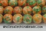 CRF311 15.5 inches 12mm round dyed rain flower stone beads wholesale