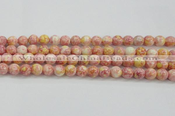 CRF319 15.5 inches 14mm round dyed rain flower stone beads wholesale