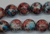 CRF38 15.5 inches 16mm round dyed rain flower stone beads wholesale