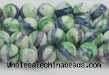 CRF387 15.5 inches 6mm round dyed rain flower stone beads wholesale