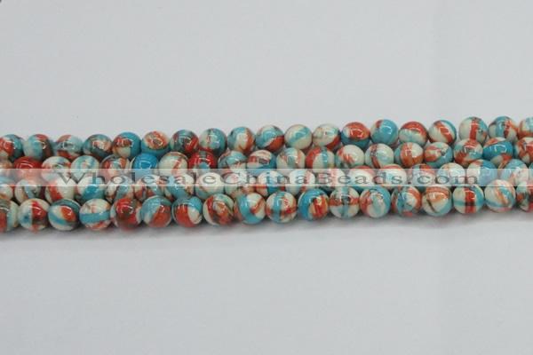 CRF401 15.5 inches 10mm round dyed rain flower stone beads wholesale