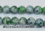 CRF45 15.5 inches 10mm round dyed rain flower stone beads wholesale