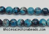 CRF57 15.5 inches 8mm round dyed rain flower stone beads wholesale