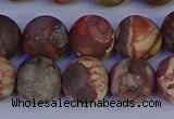 CRH514 15.5 inches 12mm round matte rhyolite gemstone beads
