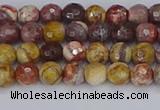 CRH518 15.5 inches 4mm faceted round rhyolite gemstone beads