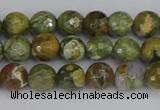 CRH526 15.5 inches 4mm faceted round rhyolite beads wholesale