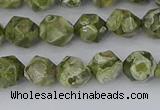 CRH535 15.5 inches 6mm faceted nuggets rhyolite gemstone beads