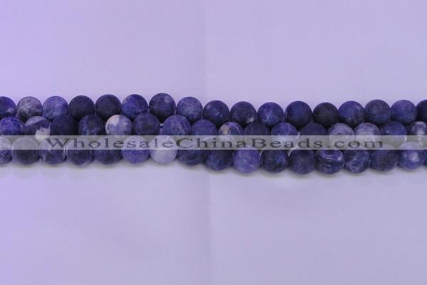 CRO801 15.5 inches 6mm round matte sodalite gemstone beads