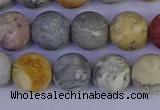 CRO994 15.5 inches 12mm round matte sky eye stone beads wholesale