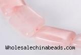 CRQ09 A grade 18*25mm rectangle natural rose quartz beads