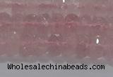 CRQ116 15.5 inches 5*8mm faceted rondelle rose quartz beads