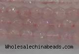 CRQ129 15.5 inches 6mm faceted round natural rose quartz beads