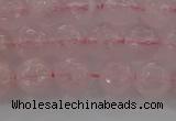 CRQ130 15.5 inches 8mm faceted round natural rose quartz beads