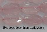 CRQ147 15.5 inches 12*16mm faceted oval natural rose quartz beads