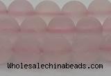 CRQ223 15.5 inches 10mm round matte rose quartz gemstone beads