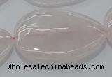 CRQ243 15.5 inches 30*40mm flat teardrop rose quartz beads