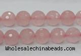 CRQ30 15.5 inches 10mm faceted round natural rose quartz beads