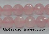 CRQ31 15.5 inches 12mm faceted round natural rose quartz beads