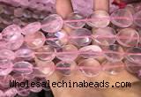 CRQ423 15.5 inches 15*20mm faceted flat teardrop rose quartz beads