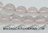 CRQ54 15.5 inches 14mm round natural rose quartz beads wholesale