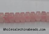 CRQ684 15.5 inches 5*10mm tyre rose quartz beads wholesale
