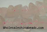 CRQ700 15.5 inches 8*12mm - 10*15mm rose quartz chips beads