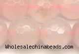 CRQ878 15 inches 12mm faceted round rose quartz beads