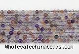 CRU1017 15.5 inches 4mm round mixed rutilated quartz beads